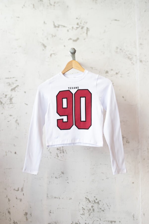 Top July manga larga Texans 90 Bl