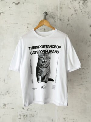 Remera Basica Over Cats Bl