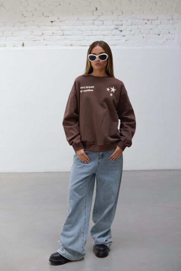 Buzo Cuello Redondo Routine Choco