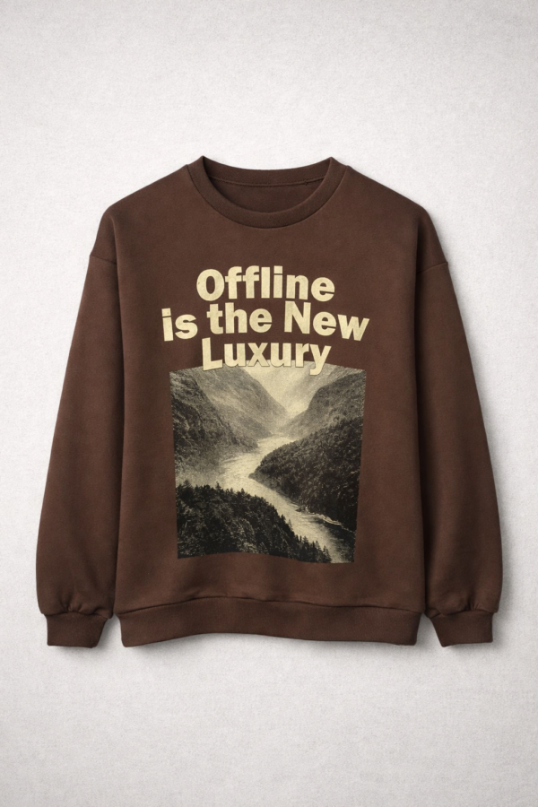 Buzo Cuello Redondo Offline Choco