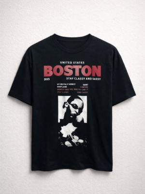 Remera Basica Over Boston Ne