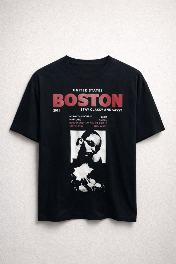Remera Basica Over Boston Ne