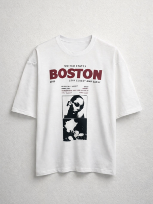 Remera Basica Over Boston Bl