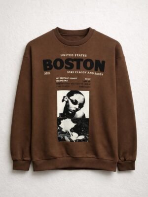Buzo Cuello Redondo Boston Choco