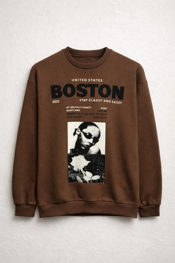 Buzo Cuello Redondo Boston Choco