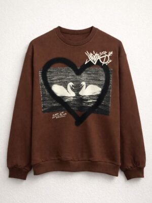 Buzo Cuello Redondo Swan Choco