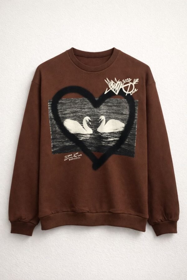 Buzo Cuello Redondo Swan Choco