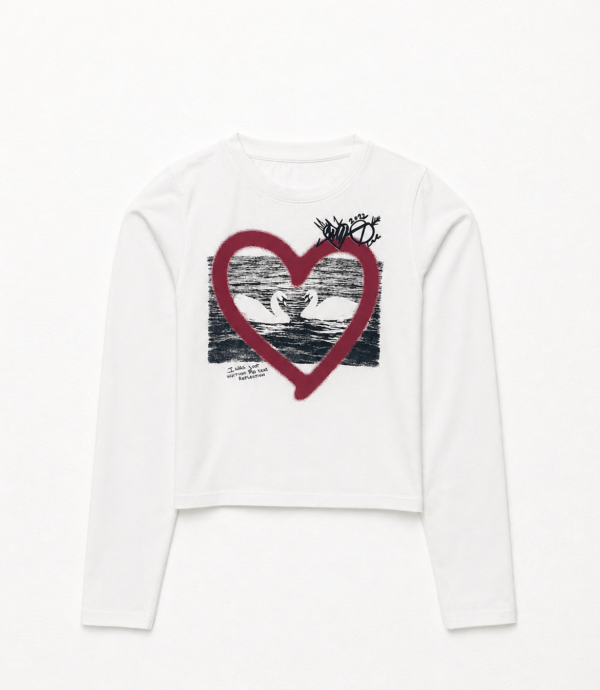 Top July Manga Larga Swan Bl