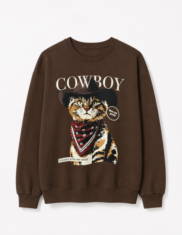Buzo Cuello Redondo Cowboy Choco