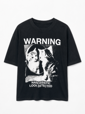 Remera Basica Over Warning Ne