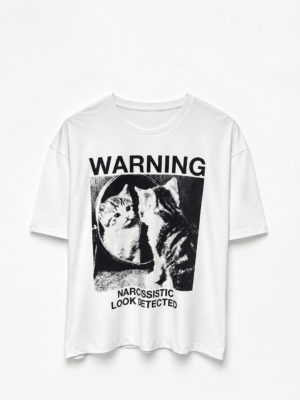 Remera Basica Over Warning Bl