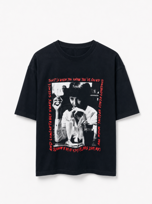 Remera Basica Over Pulp Fiction Ne