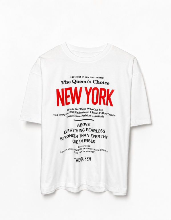 Remera Basica Over New York Bl