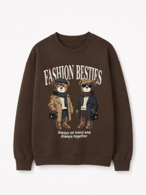 DEED68A2-6F50-43F2-9D35-459204D6534C Buzo Cuello Redondo Besties Choco