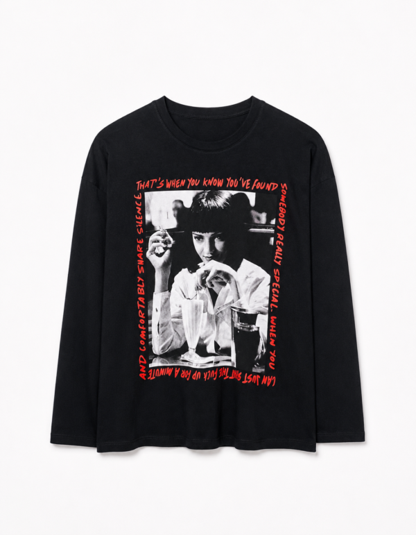 Remera Basica Over Manga Larga Pulp Fiction Ne