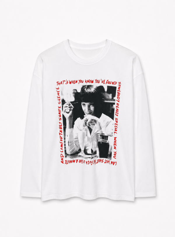 Remera Basica Over Manga Larga Pulp Fiction Bl
