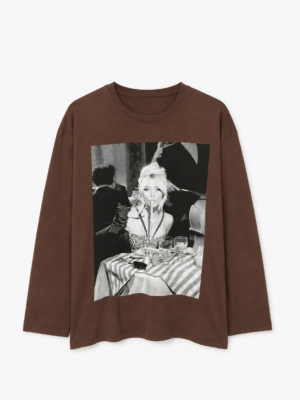 Remera Basica Over Manga Larga Kim Choco
