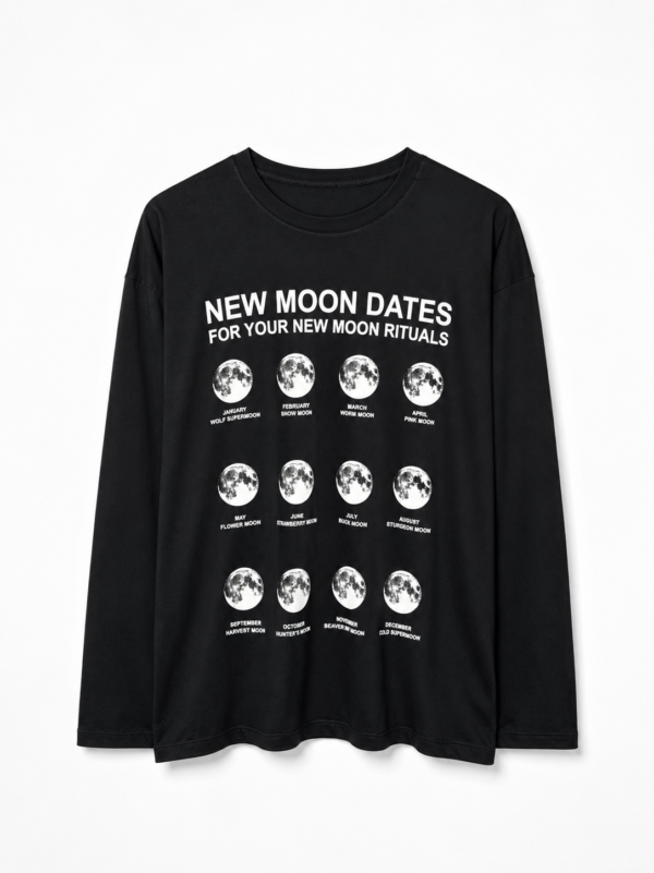 Remera Basica Over Manga Larga Moon Dates Ne