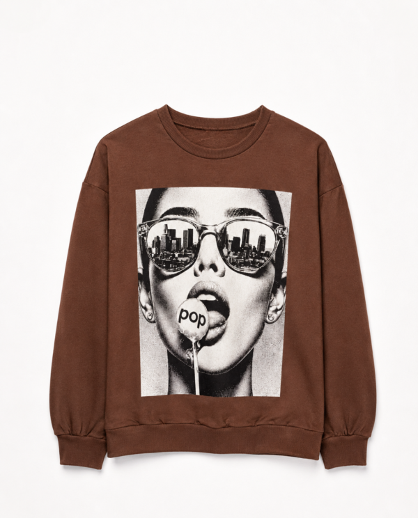 Buzo Cuello Redondo Pop Choco