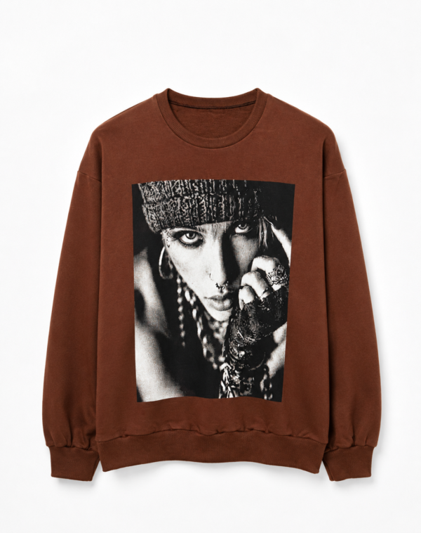 Buzo Cuello Redondo Eyes Choco